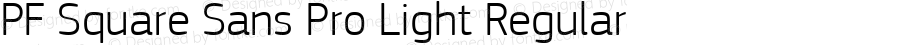 PF Square Sans Pro Light Regular