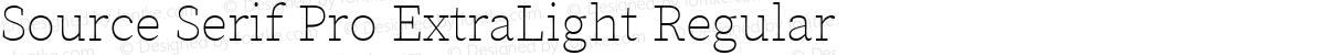 Source Serif Pro ExtraLight Regular