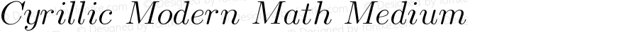 Cyrillic Modern Math Medium