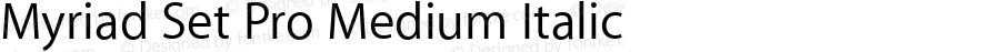 Myriad Set Pro Medium Italic