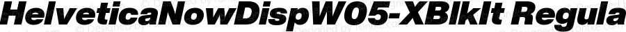 Helvetica Now Disp W05 XBlk It