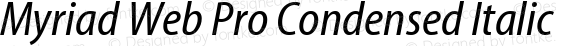 Myriad Web Pro Condensed Italic