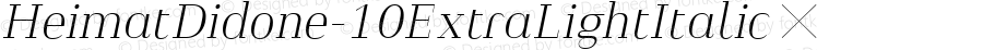 HeimatDidone-10ExtraLightItalic ☞