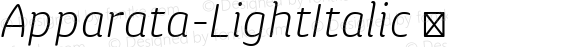 ☞Apparata-LightItalic