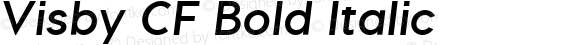 Visby CF Bold Italic