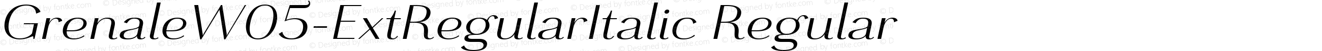 Grenale W05 Ext Regular Italic