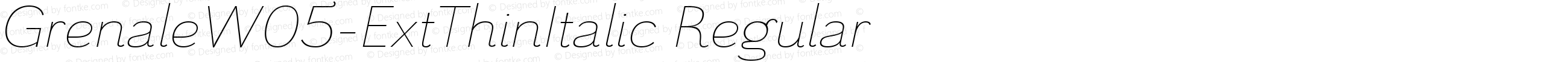 Grenale W05 Ext Thin Italic