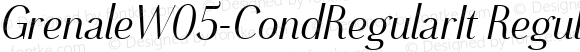 Grenale W05 Cond Regular Italic