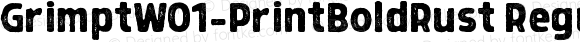GrimptW01-PrintBoldRust Regular