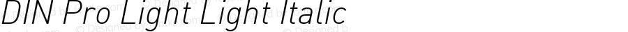 DIN Pro Light Italic