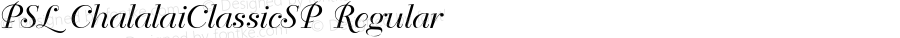 PSL ChalalaiClassicSP Regular Series 1, Version 3.0, for Win 95/98/ME/2000/NT, release December 2000.
