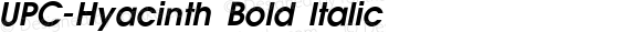 UPC-Hyacinth Bold Italic