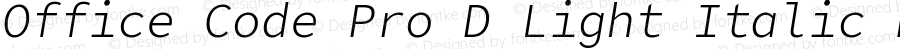 Office Code Pro D Light Italic Regular