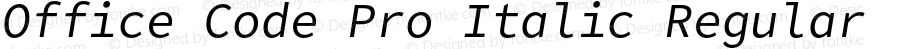 Office Code Pro Regular Italic