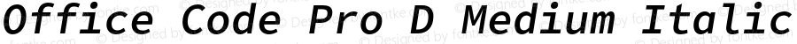 Office Code Pro D Medium Italic