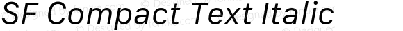 SF Compact Text Italic