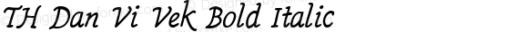 TH Dan Vi Vek Bold Italic