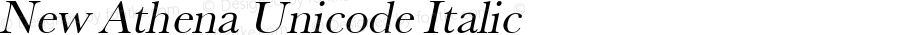 New Athena Unicode Italic
