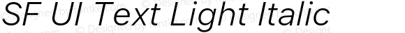 SF UI Text Light Italic