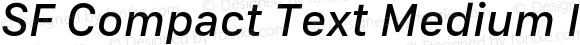 SF Compact Text Medium Italic