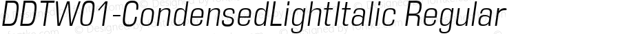 DDT W01 Condensed Light Italic