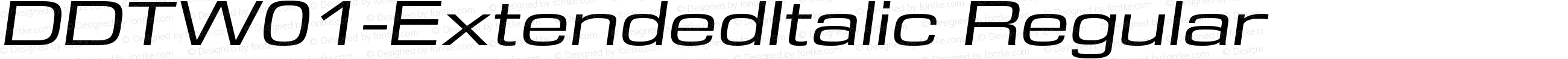 DDT W01 Extended Italic