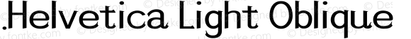 .Helvetica Light Oblique
