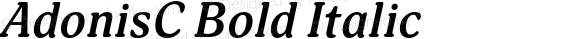 AdonisC Bold Italic