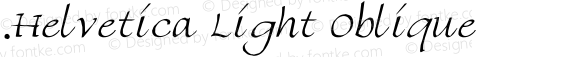 .Helvetica Light Oblique