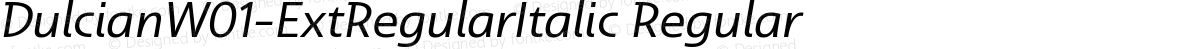 DulcianW01-ExtRegularItalic Regular