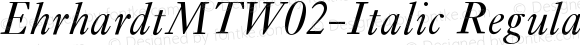 EhrhardtMTW02-Italic Regular Version 1.00