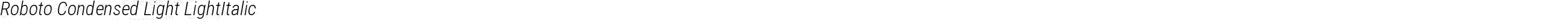 Roboto Condensed Light Italic