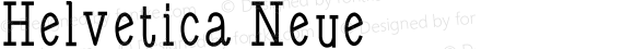 Helvetica Neue 超细体