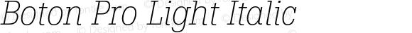 BotonPro-LightItalic