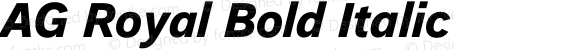 AG Royal Bold Italic