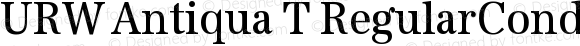 URW Antiqua T  Regular Condensed