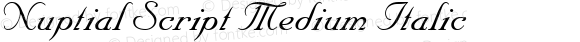 Nuptial Script Medium Italic