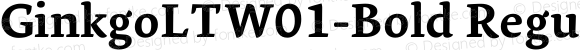 GinkgoLTW01-Bold Regular Version 2.02