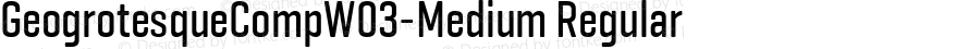 Geogrotesque Comp W03 Medium
