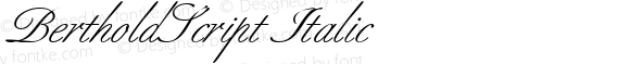 BertholdScript Italic