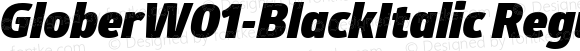 GloberW01-BlackItalic Regular Version 1.00