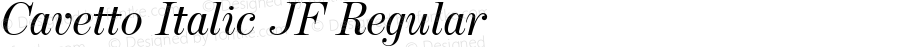 Cavetto Italic JF Regular Macromedia Fontographer 4.1 2003-04-15