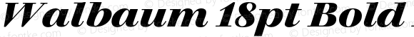 Walbaum 18pt Bold Italic