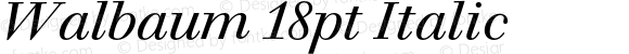 Walbaum 18pt Italic