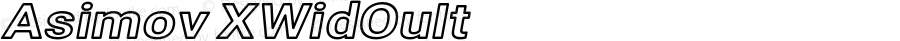 Asimov Extra Wide Outline Italic