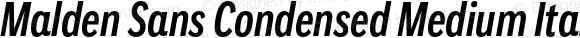 Malden Sans Condensed Medium Italic