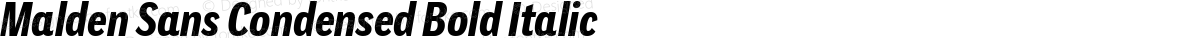 Malden Sans Condensed Bold Italic