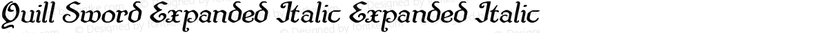 Quill Sword Expanded Italic Expanded Italic