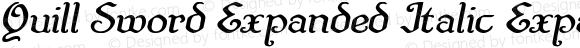 Quill Sword Expanded Italic Expanded Italic