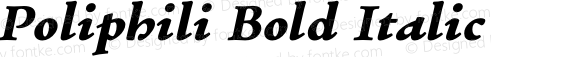 Poliphili Bold Italic